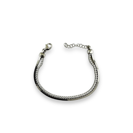 Pulsera plata riviere con...