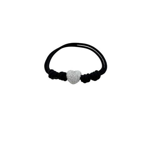 Pulsera corazón plata y...