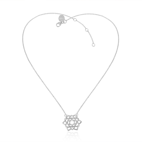 Colgante chakra Anahata plata