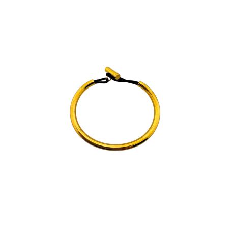 Pulsera rígida acero dorado