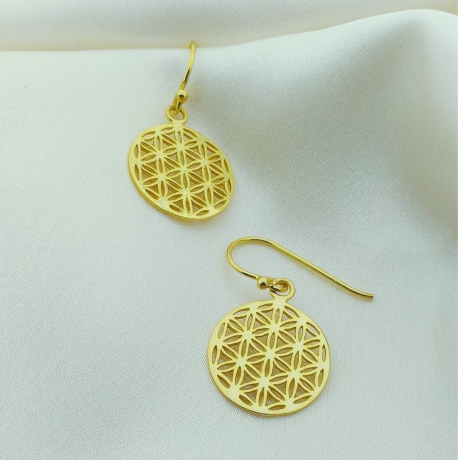 Pendientes plata dorada...