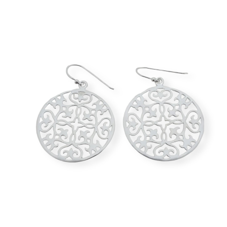 Pendiente mandala plata 