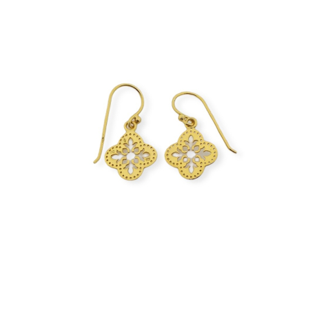 Pendientes plata dorada...