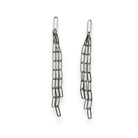 Pendientes plata cadenas