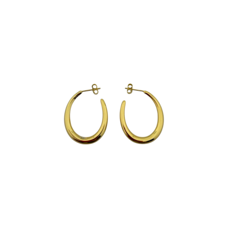 Criollas oval  plata dorada 